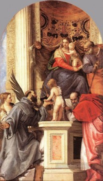  Madonna Arte - Madonna entronizada con los santos Renacimiento Paolo Veronese